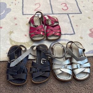 Salt Water Sandals by Hoy Pink and Blue Strappy Sandals